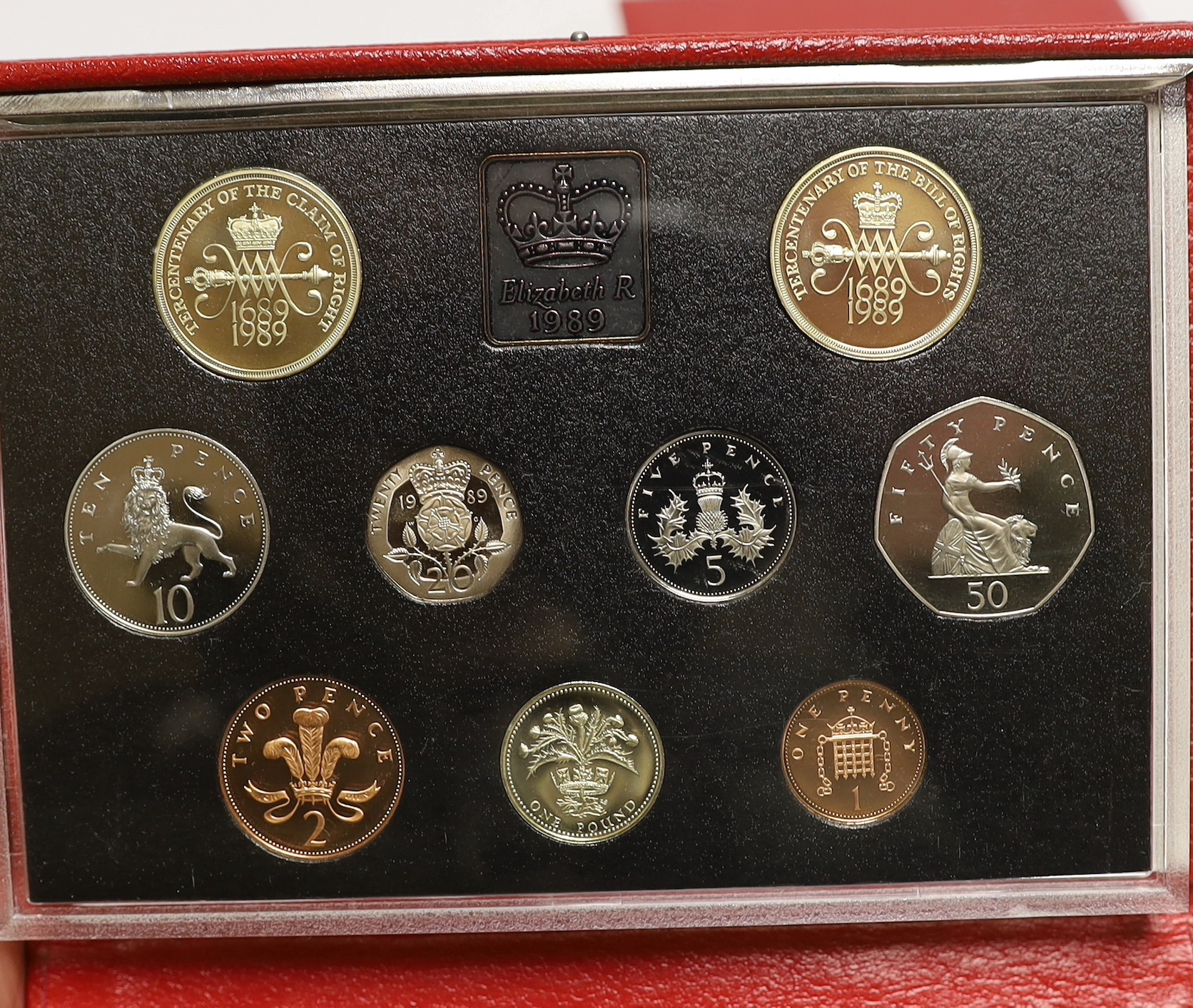 Royal Mint, QEII coins, nine GB proof coin year sets, 1983-1988 and 1989 x 2